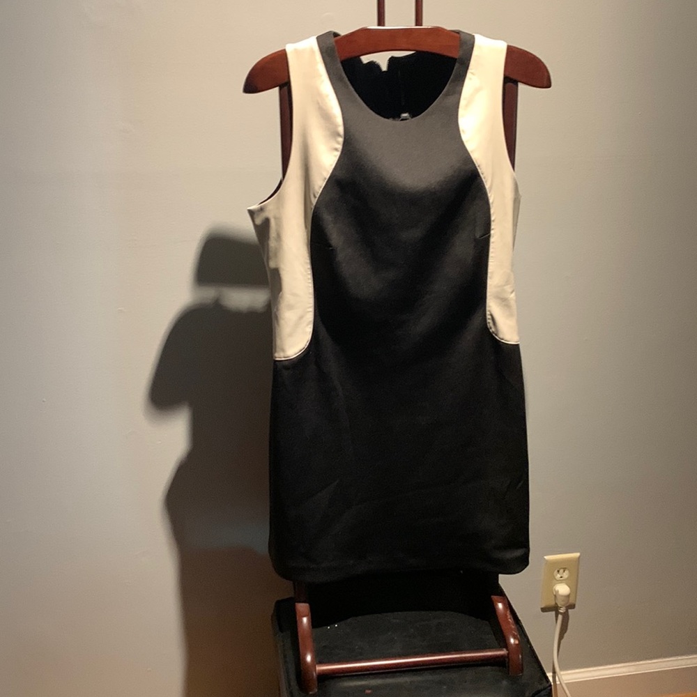 Little Black Dress with vegan leather detailing